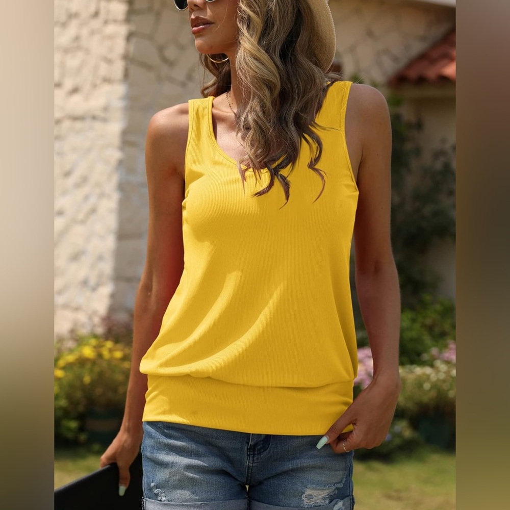 Yellow Sleeveless Top